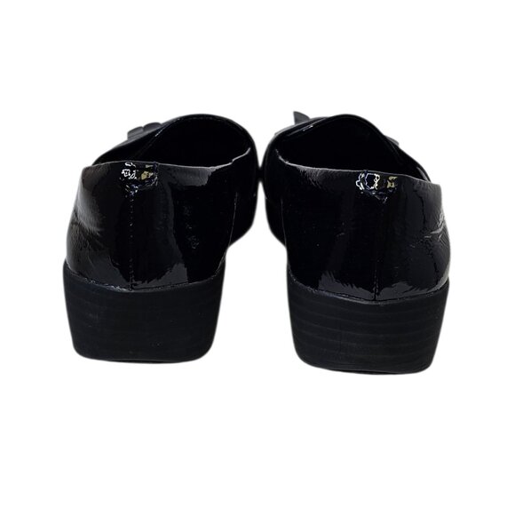 Fit Flop Womens Sneaker Loafer Fringey Patent Leather Shoes, Black, Size 7 - Picture 5 of 8